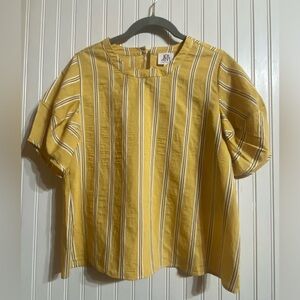 dRA Los Angeles Oversized Mango Stripe Blouse Size XS